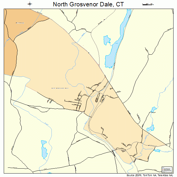 North Grosvenor Dale, CT street map