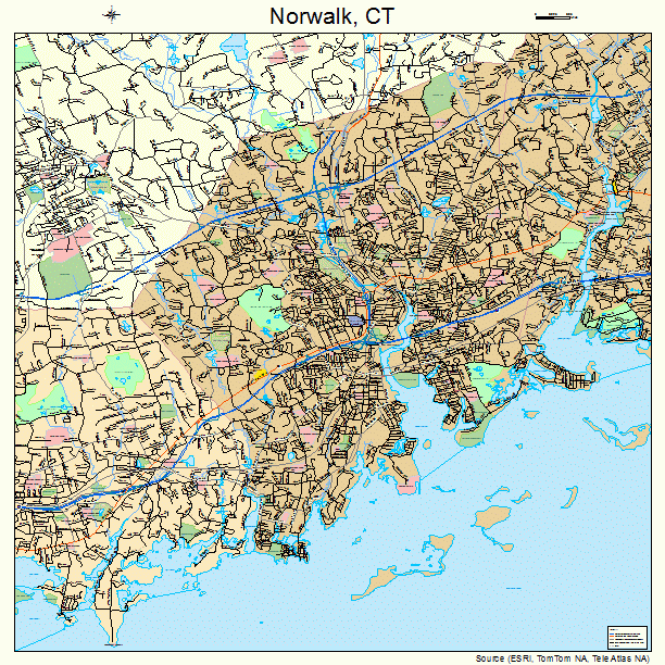 Norwalk, CT street map