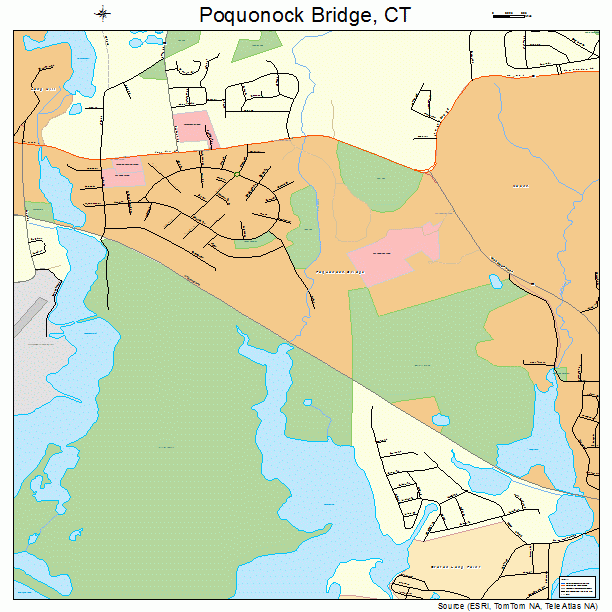 Poquonock Bridge, CT street map