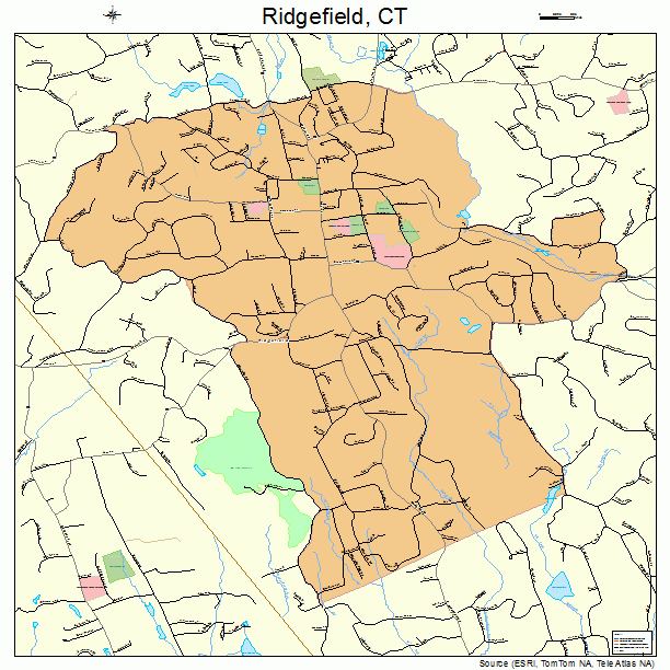 Ridgefield, CT street map