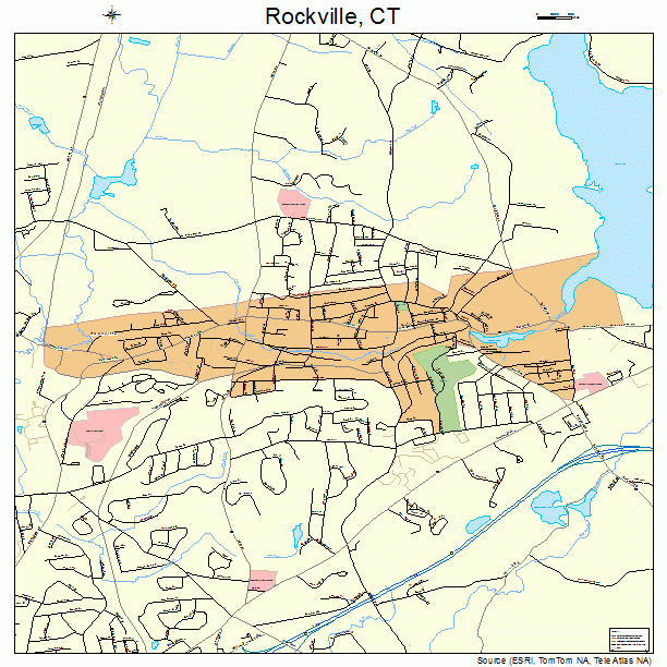 Rockville, CT street map