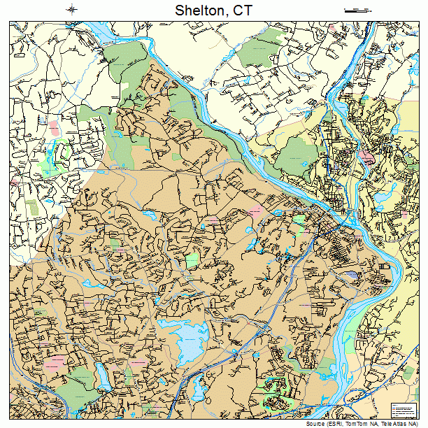 Shelton, CT street map