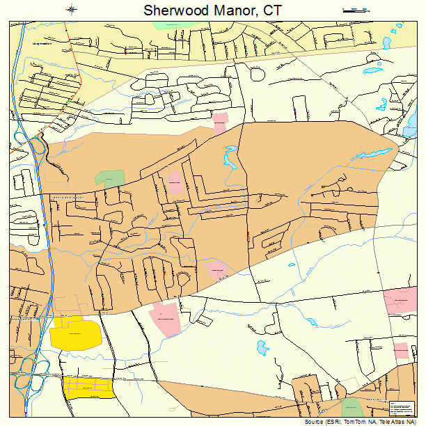 Sherwood Manor, CT street map