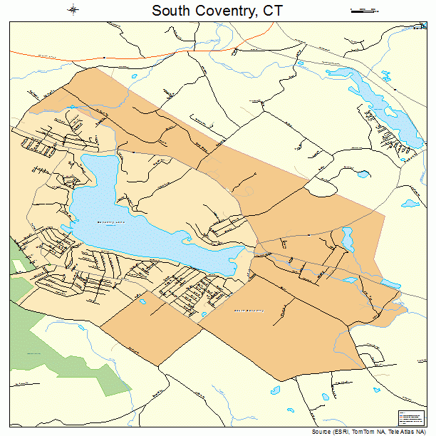 South Coventry, CT street map