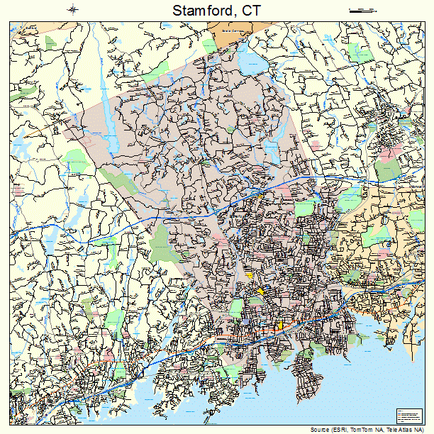 Stamford, CT street map