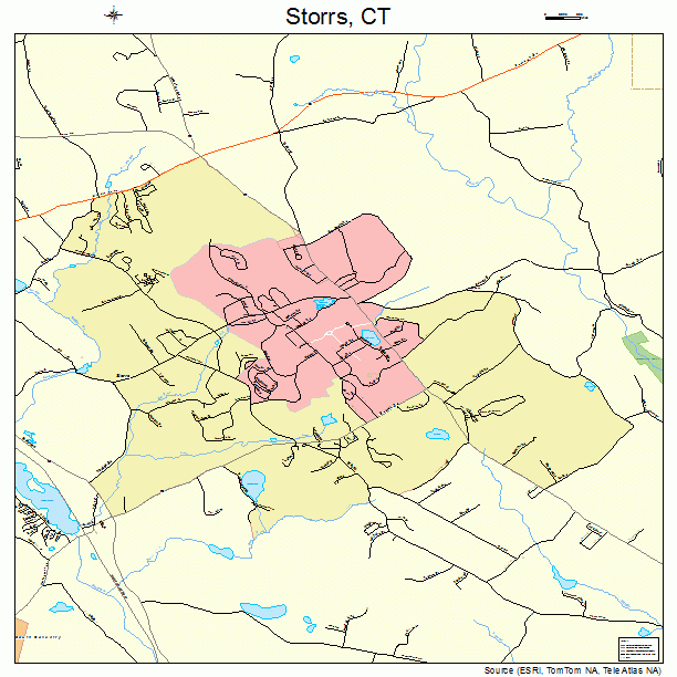 Storrs, CT street map