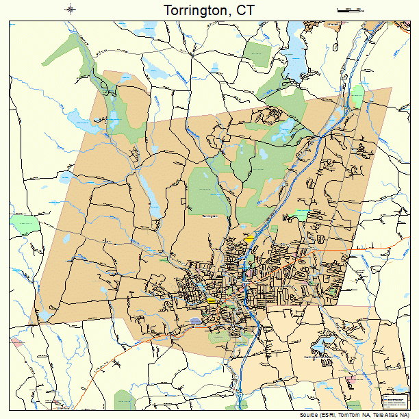 Torrington, CT street map