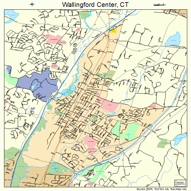 Wallingford Center, CT street map