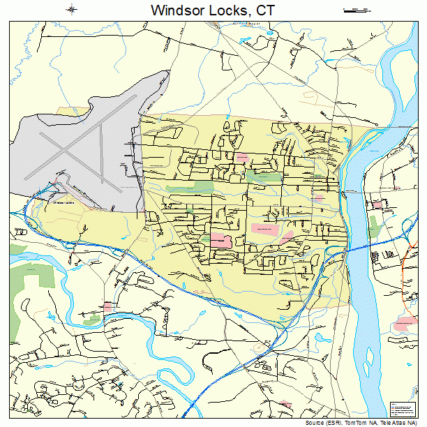Windsor Locks, CT street map