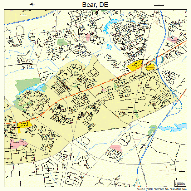 Bear, DE street map