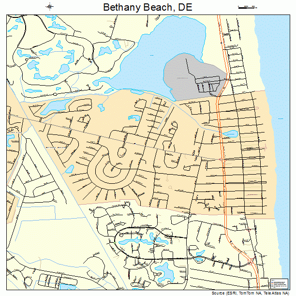 Bethany Beach, DE street map