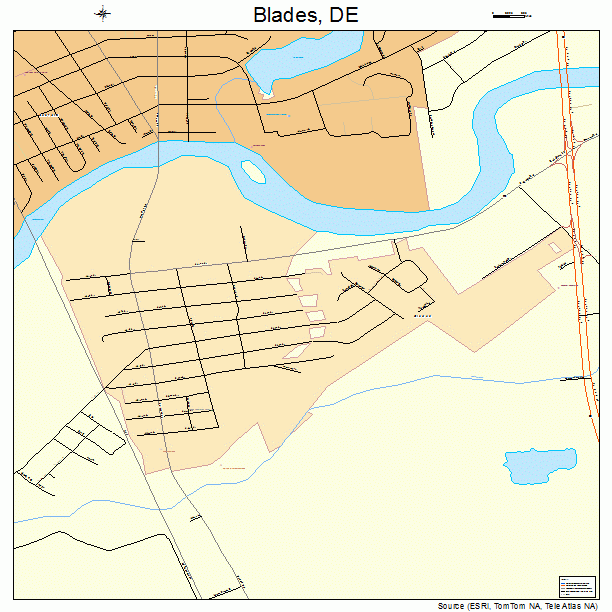 Blades, DE street map