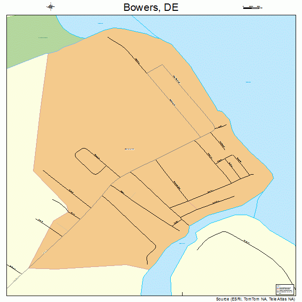 Bowers, DE street map