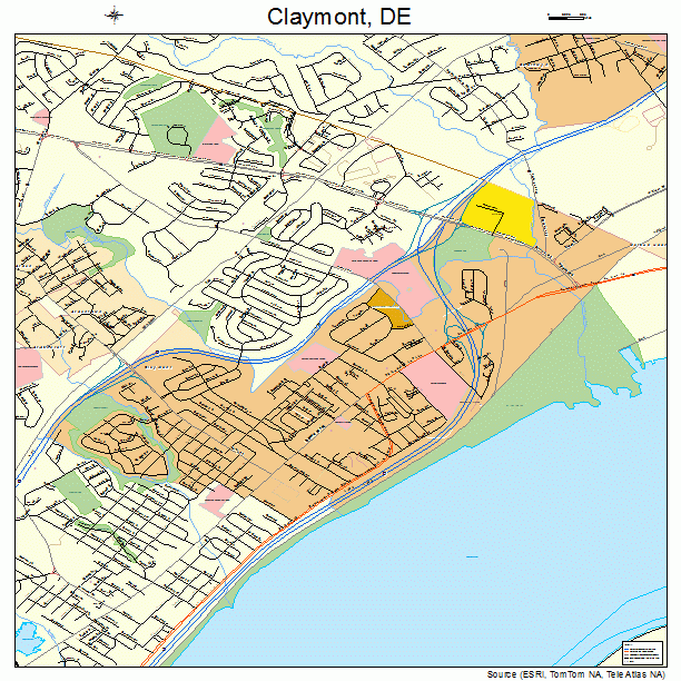 Claymont, DE street map