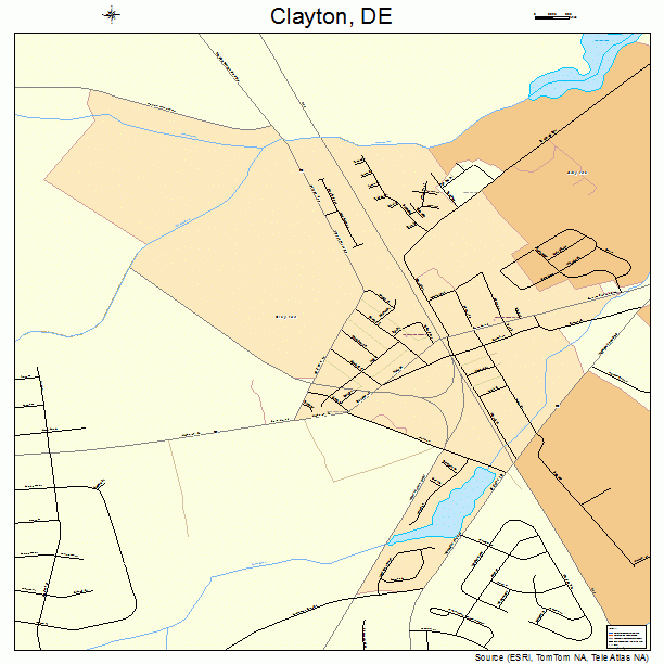 Clayton, DE street map