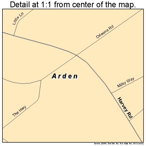 Arden, Delaware road map detail