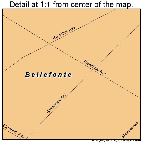 Bellefonte, Delaware road map detail
