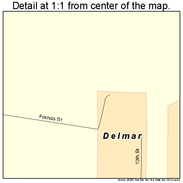 Delmar, Delaware road map detail