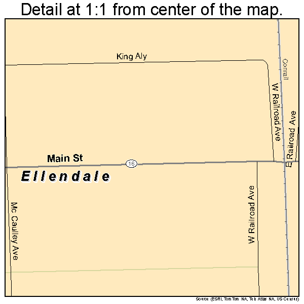 Ellendale, Delaware road map detail
