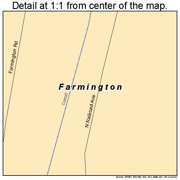 Farmington, Delaware road map detail