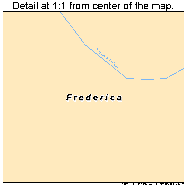 Frederica, Delaware road map detail