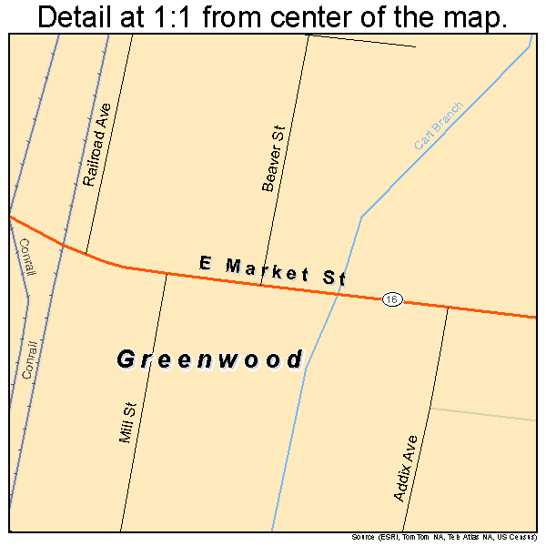 Greenwood, Delaware road map detail