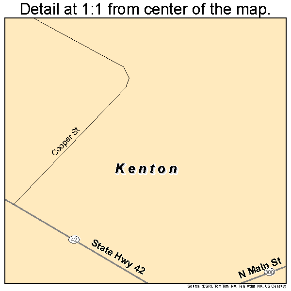 Kenton, Delaware road map detail