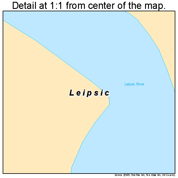 Leipsic, Delaware road map detail