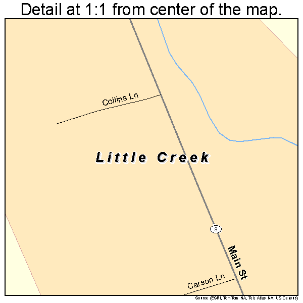 Little Creek, Delaware road map detail