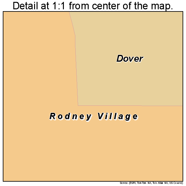 Rodney Village, Delaware road map detail
