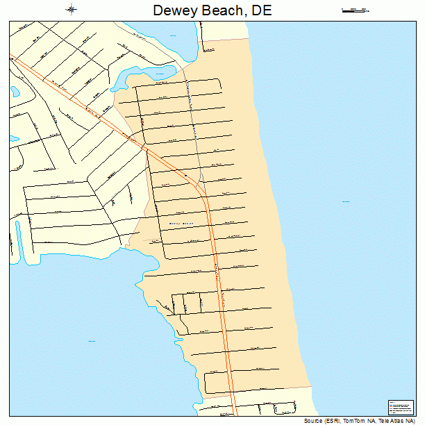 Dewey Beach, DE street map