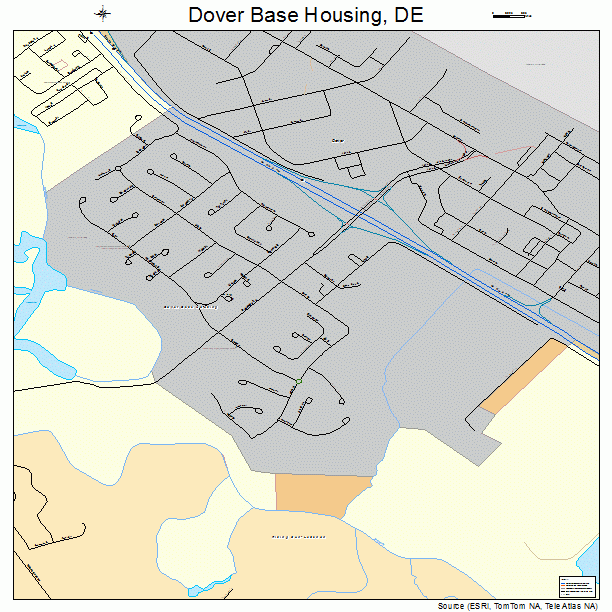 Dover Base Housing, DE street map