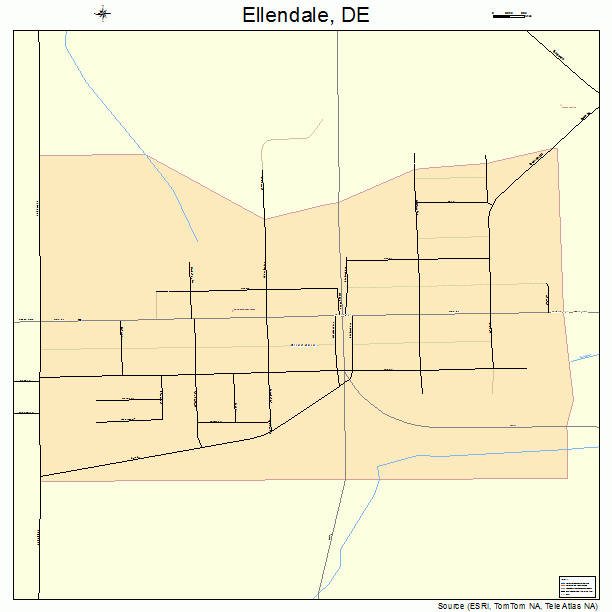 Ellendale, DE street map