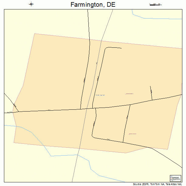Farmington, DE street map