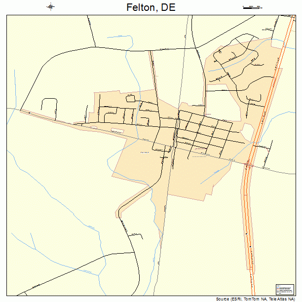 Felton, DE street map