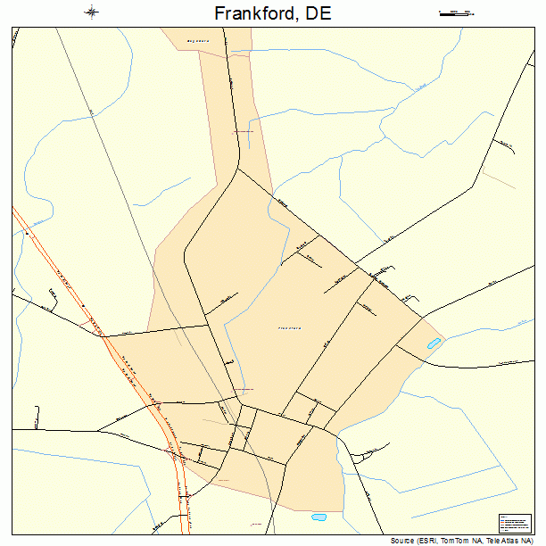 Frankford, DE street map