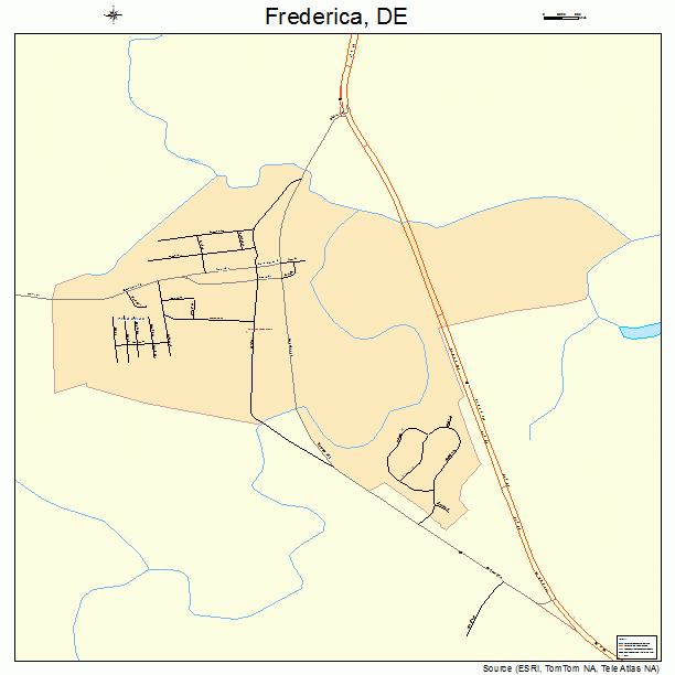 Frederica, DE street map