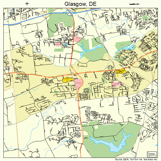 Glasgow, DE street map