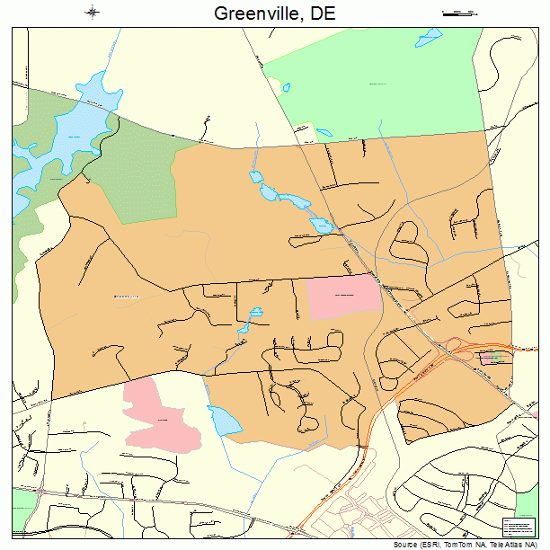 Greenville, DE street map