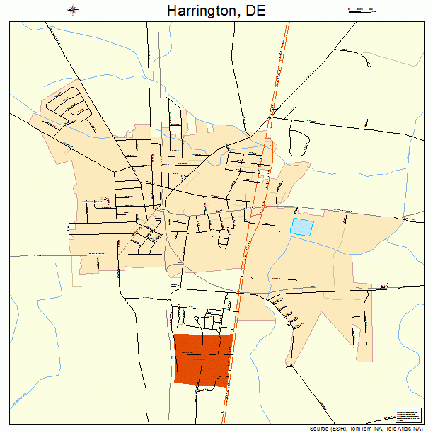 Harrington, DE street map