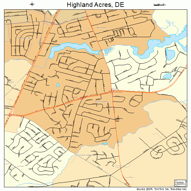 Highland Acres, DE street map