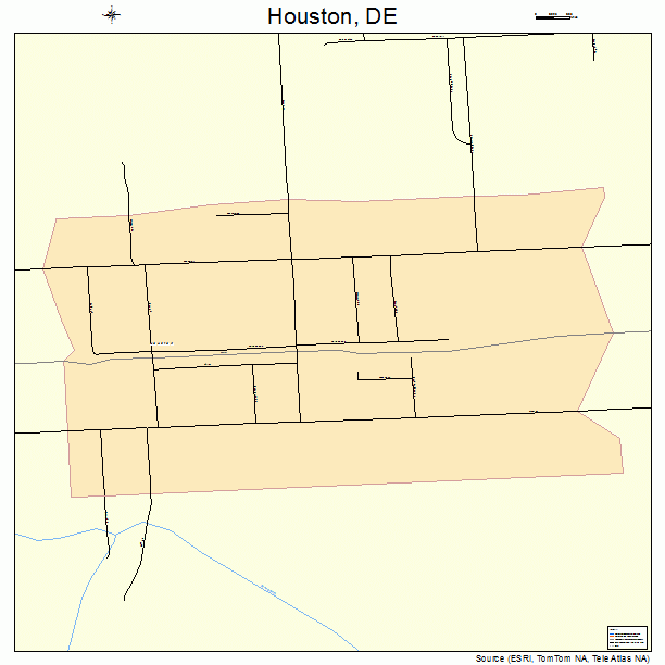 Houston, DE street map