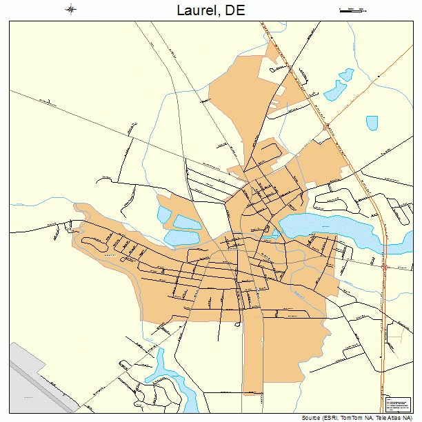 Laurel, DE street map
