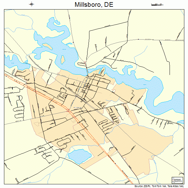 Millsboro, DE street map