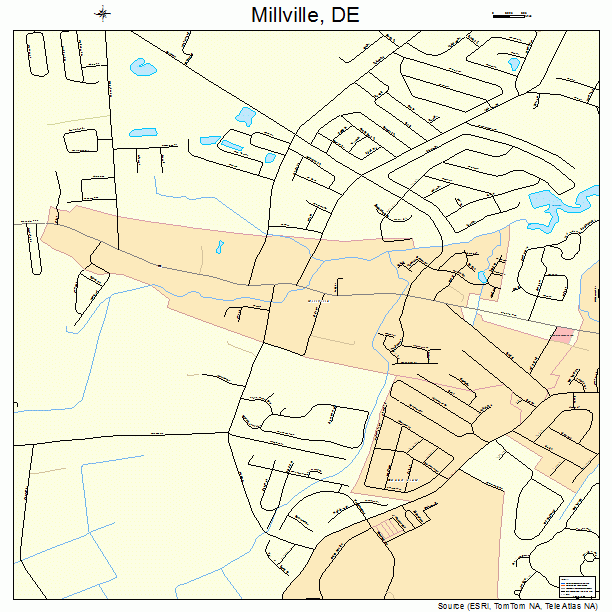 Millville Delaware Street Map 1048200