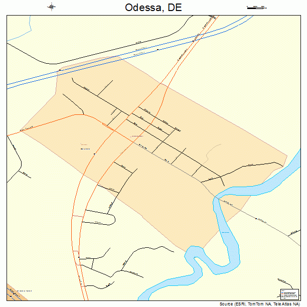 Odessa, DE street map