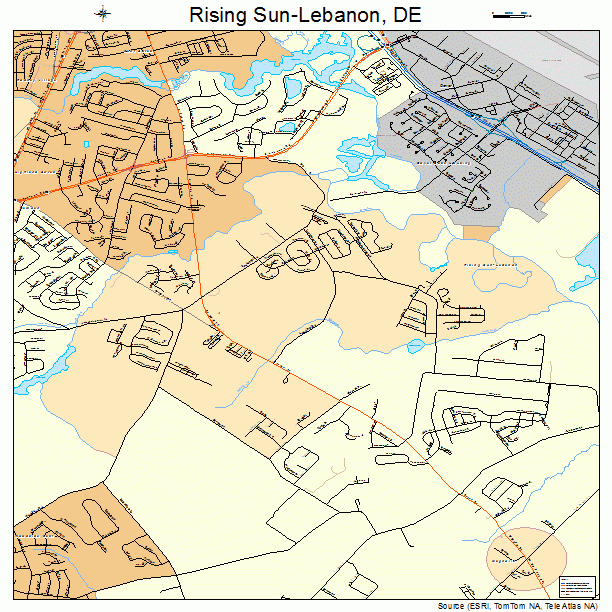 Rising Sun-Lebanon, DE street map