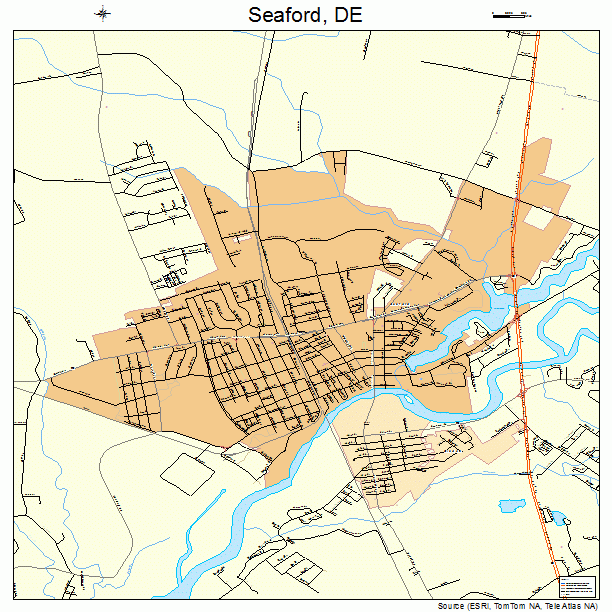 Seaford, DE street map