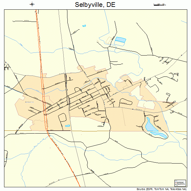 Selbyville, DE street map