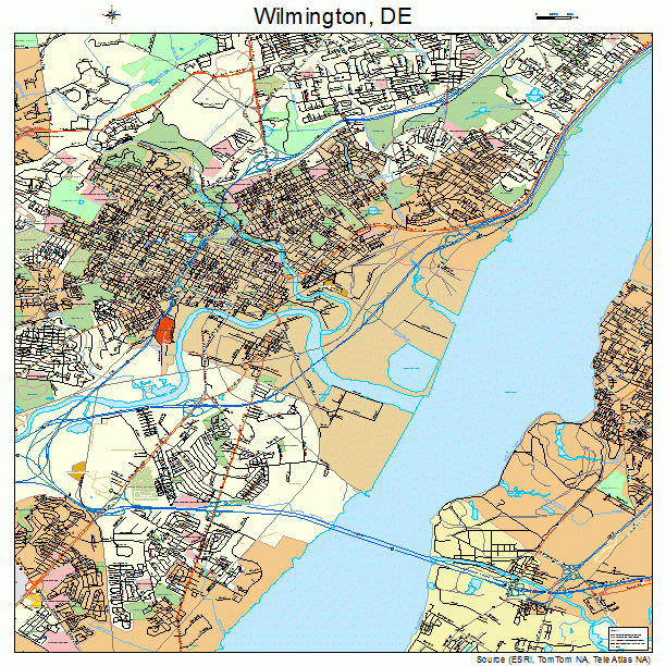 Wilmington, DE street map